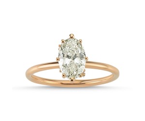 0,90 Karat Oval Pırlanta Yüzük